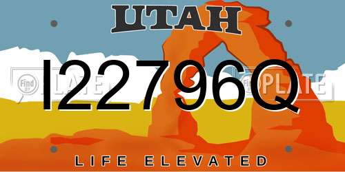 I22796Q Utah License Plate