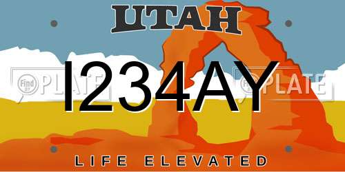I234AY Utah License Plate