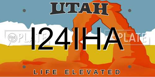 I24IHA Utah License Plate