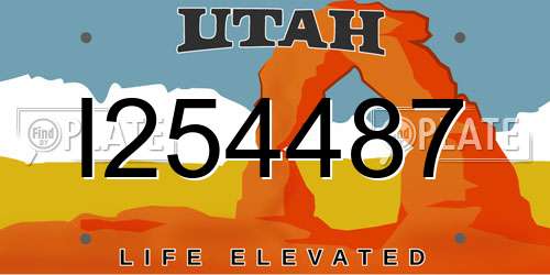 I254487 Utah License Plate