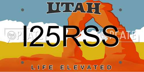I25RSS Utah License Plate