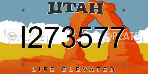I273577 Utah License Plate