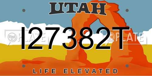 I27382T Utah License Plate