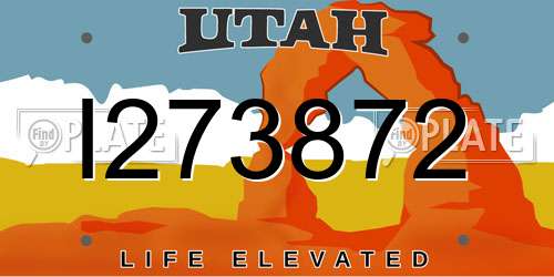 I273872 Utah License Plate