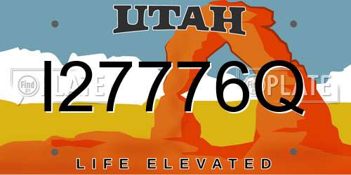 I27776Q Utah License Plate