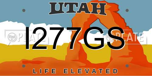 I277GS Utah License Plate