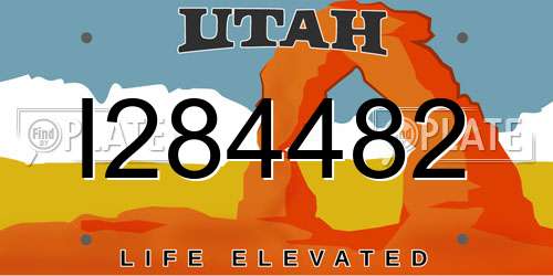 I284482 Utah License Plate
