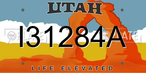 I31284A Utah License Plate