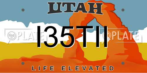 I35TII Utah License Plate
