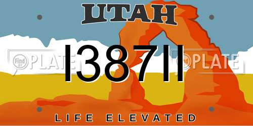I387II Utah License Plate