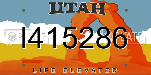 I415286 Utah License Plate