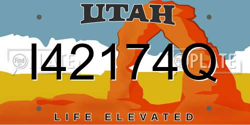 I42174Q Utah License Plate