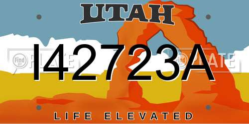 I42723A Utah License Plate