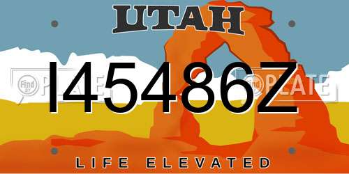 I45486Z Utah License Plate