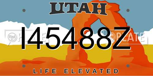 I45488Z Utah License Plate