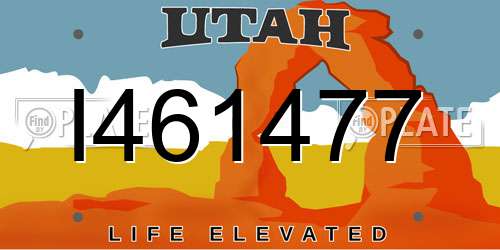 I461477 Utah License Plate