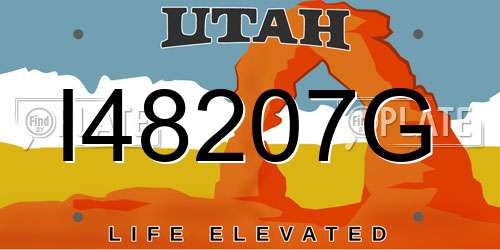 I48207G Utah License Plate
