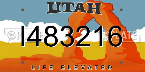 I483216 Utah License Plate