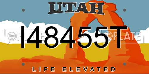 I48455T Utah License Plate