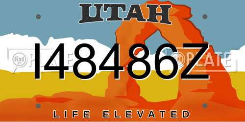 I48486Z Utah License Plate