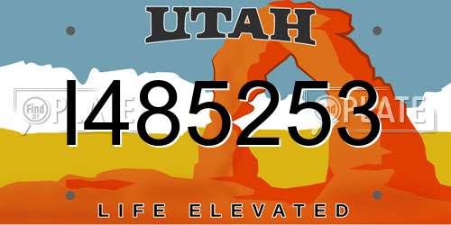 I485253 Utah License Plate