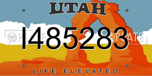 I485283 Utah License Plate