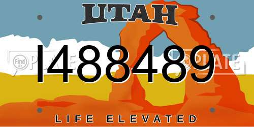 I488489 Utah License Plate