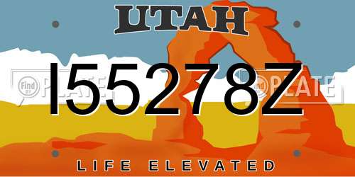 I55278Z Utah License Plate
