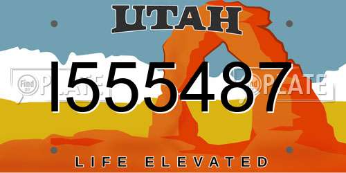 I555487 Utah License Plate