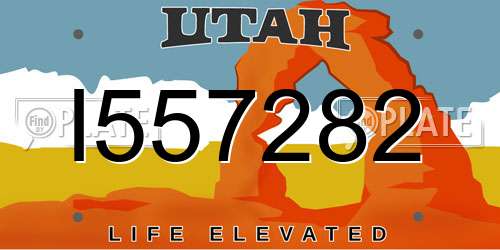 I557282 Utah License Plate