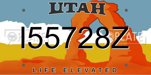 I55728Z Utah License Plate