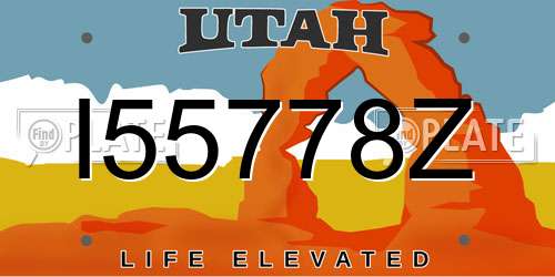I55778Z Utah License Plate