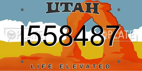 I558487 Utah License Plate