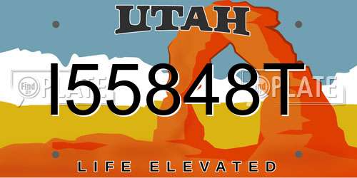 I55848T Utah License Plate