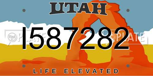 I587282 Utah License Plate