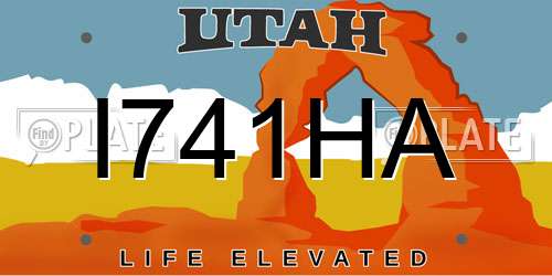 I741HA Utah License Plate