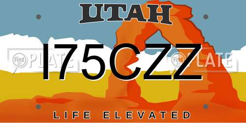 I75CZZ Utah License Plate