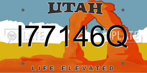 I77146Q Utah License Plate