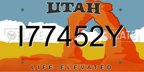 I77452Y Utah License Plate