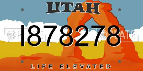 I878278 Utah License Plate