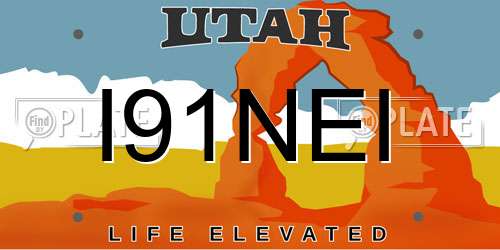 I91NEI Utah License Plate
