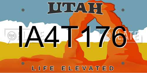 IA4T176 Utah License Plate