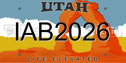 IAB2026 Utah License Plate