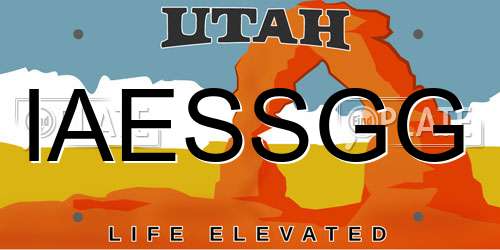 IAESSGG Utah License Plate