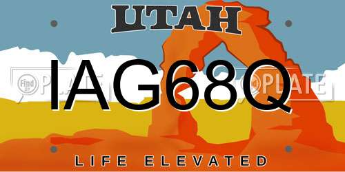 IAG68Q Utah License Plate