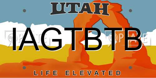 IAGTBTB Utah License Plate