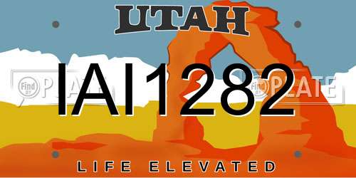 IAI1282 Utah License Plate