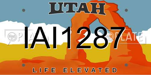 IAI1287 Utah License Plate