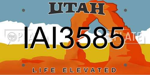 IAI3585 Utah License Plate