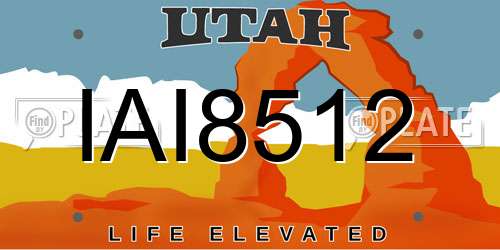 IAI8512 Utah License Plate